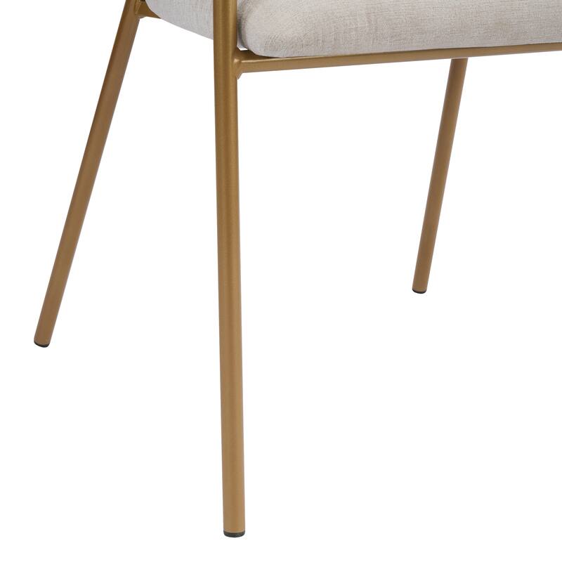 Christopher Knight Home - Victoria Velvet Upholstered Dining Chair Set with Gold Metal Frame