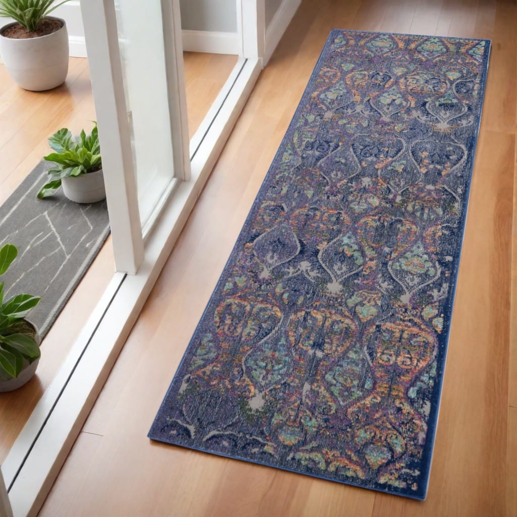 Jero Power Loomed Distressed Abstract Non Skid Area Rug By HomeRoots - 72' X '24' X '0.5