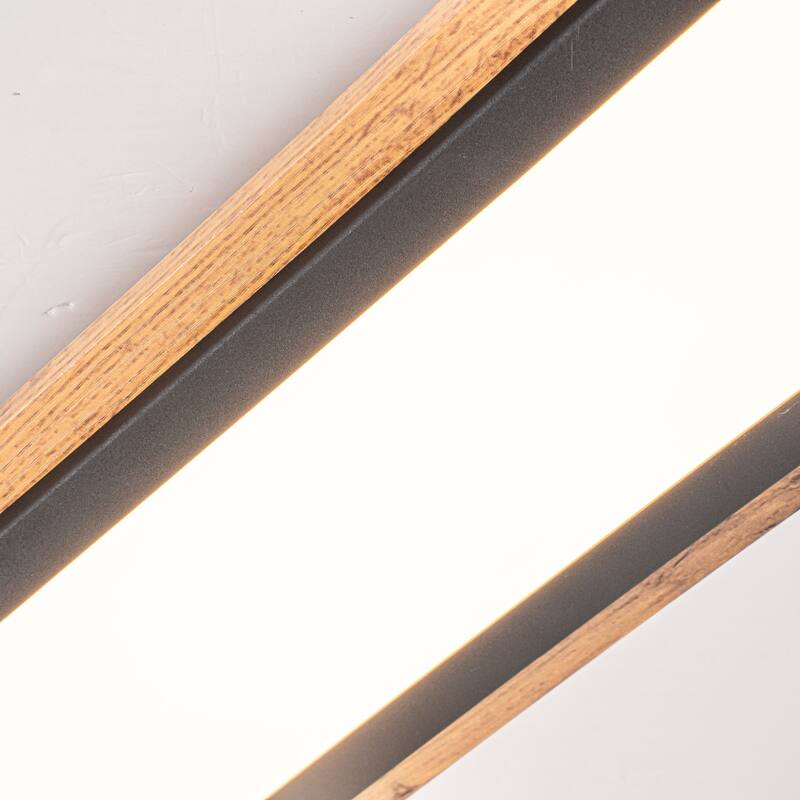 21.3" Modern Rustic Natural Wood LED Ceiling Light for Living Rooms & More - 1 Light