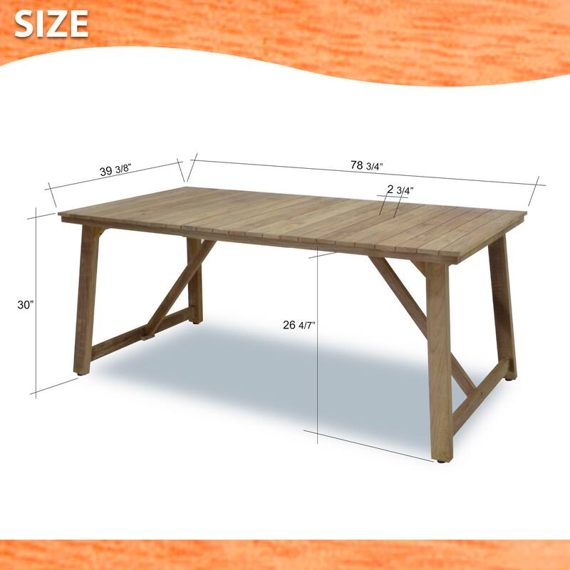 Amazonia Reclaimed Teak 7pc Outdoor Patio Enfher Dining Set