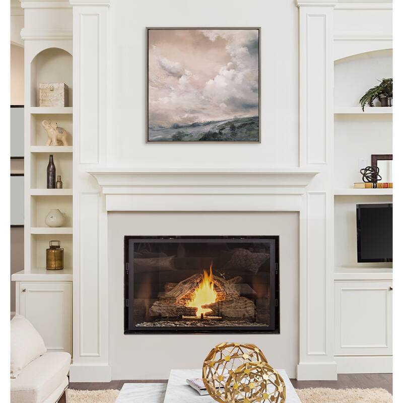 Kate and Laurel Sylvie When the North Wind Blows- Sepia Framed Canvas by Nel Whatmore