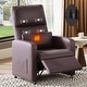 preview thumbnail 1 of 6, Garvee Power Recliner Chair with Massage and Heat, Adjustable PU Leather Sofa with Memory Remote, USB Port Brown