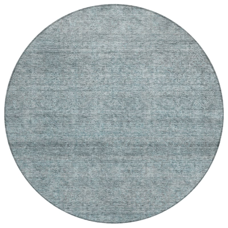 Machine Washable Indoor/ Outdoor Ombre Solid Chantille Rug