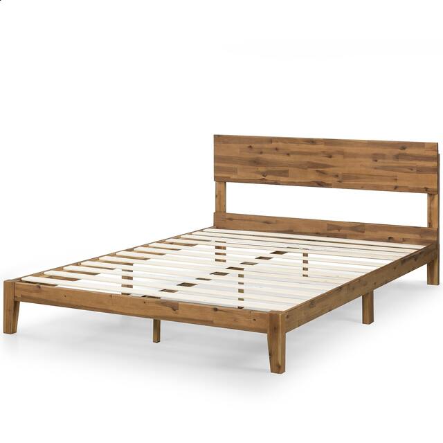 Priage by Zinus 10 Inch Wood Platform Bed with Headboard