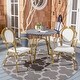preview thumbnail 1 of 13, SAFAVIEH Outdoor Living Rosen Stacking Indoor/Outdoor Arm Chair (Set of 2) - 20" W x 23.5" D x 35" H