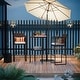 preview thumbnail 3 of 8, Square 2 - Person Wicker Bar Height Dining Set with Cushions