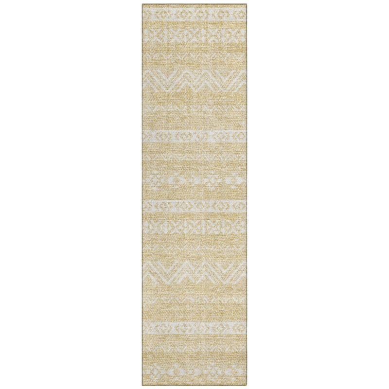 Machine Washable Indoor/ Outdoor Chantille Boho Stripes Rug