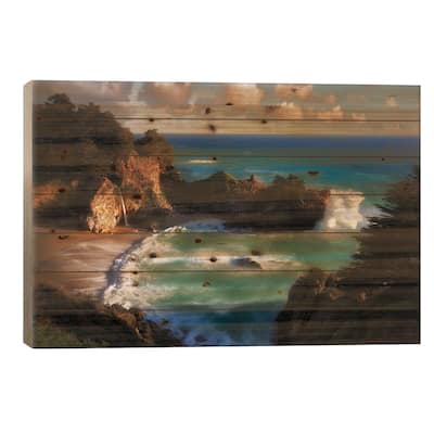 Magic Coast Print On Wood by Dennis Frates - Multi-Color