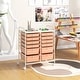 preview thumbnail 2 of 8, Gymax 12-Drawer Rolling Storage Cart w/ 2 Sizes Plastic Drawers Skin