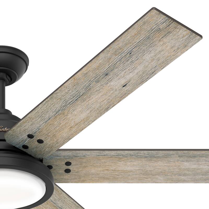 Hunter 60" Warrant Ceiling Fan with LED Light, Wall Control - Windmill - Farmhouse, Industrial, Contemporary - ENERGY STAR