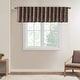 preview thumbnail 2 of 46, Madison Park Eliza Faux Silk Embroidered Window Valance - 50 x 18" - 50 x 18" Chocolate
