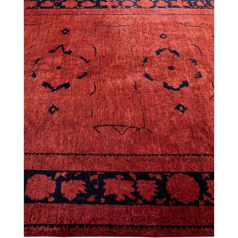 Vibrance, One-of-a-Kind Hand-Knotted Area Rug - Red, 6' 2" x 8' 9" - 6' 2" x 8' 9"
