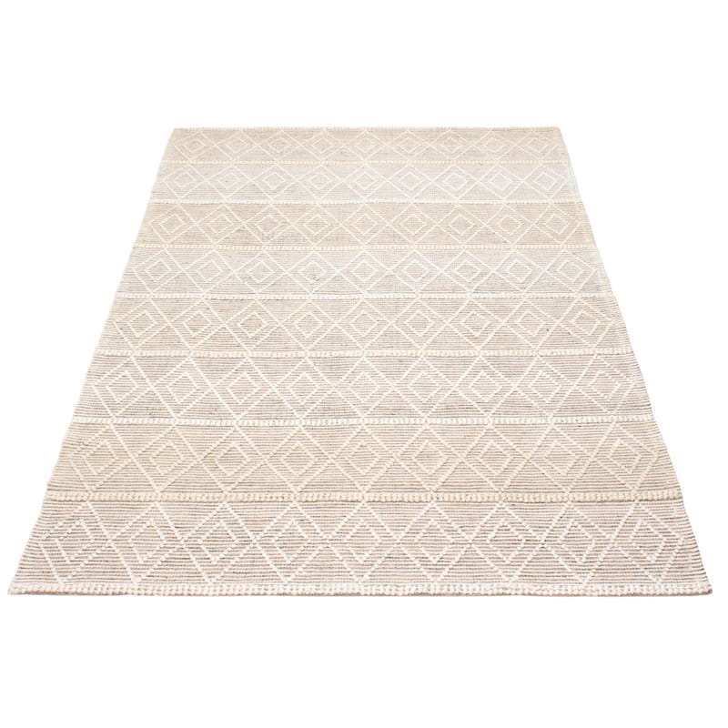 ECARPETGALLERY Braid weave Sienna Taupe Wool Rug - 6'1 x 8'11