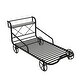 preview thumbnail 21 of 21, Twin Size Metal Car Bed with 4 Wheels, Guardrails and X-Shaped Frame Shelf, Twin Metal Bed for Teens, No Box Spring Needed