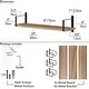 preview thumbnail 6 of 4, Wallniture Toledo 24" Wood Floating Shelves, Rustic Floating Bookshelf Set of 3, Black Bracket