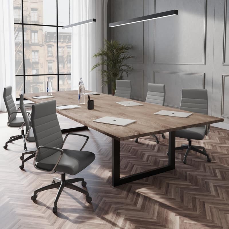 Hilton Modern High Back Ergonomic Leather Office Chair with Adjustable Height, Swivel, and Tilt for Conference or Executive Desk