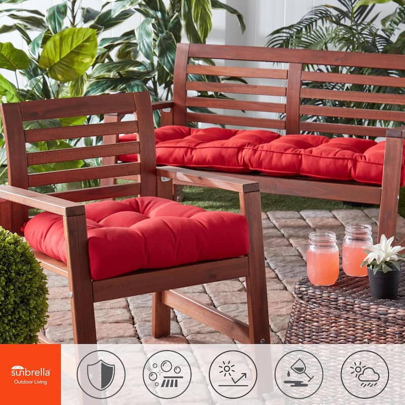 Sunbrella Tufted 20-inch Outdoor Chair Cushion