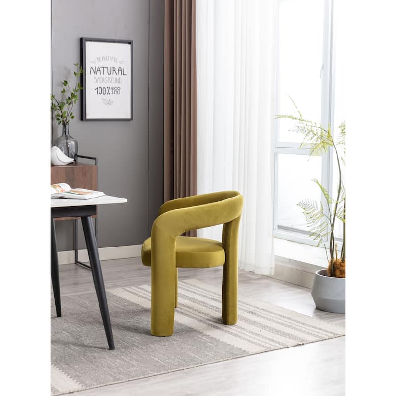 Olive 25.2" Accent Chair with Curved Backrest (Set of 2)