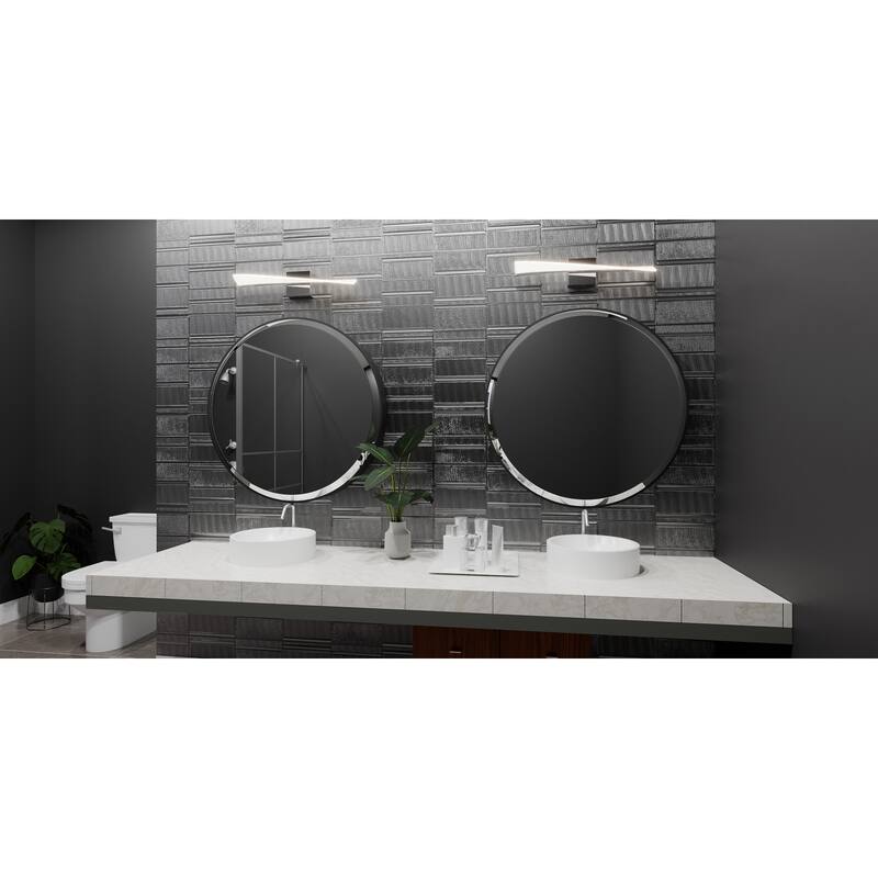 Fox Integrated LED Polished Chrome Bath Light with CCT Switch