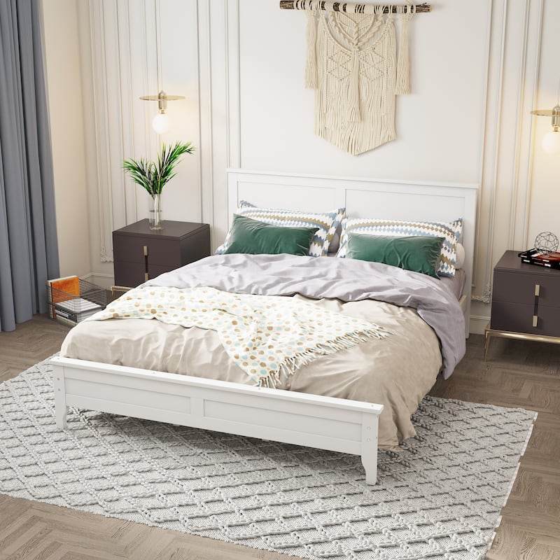 Modern Solid Wood Platform Bed