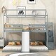 preview thumbnail 3 of 25, Solid Pine Wood and MDF Full over Twin & Twin Bunk Bed,Built-in Drawer and Shelf,with Slide and Storage Staircase