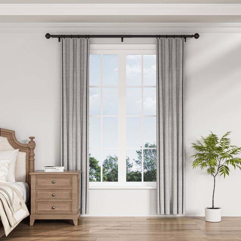 KAWOTI Adjustable Double Curtain Rod