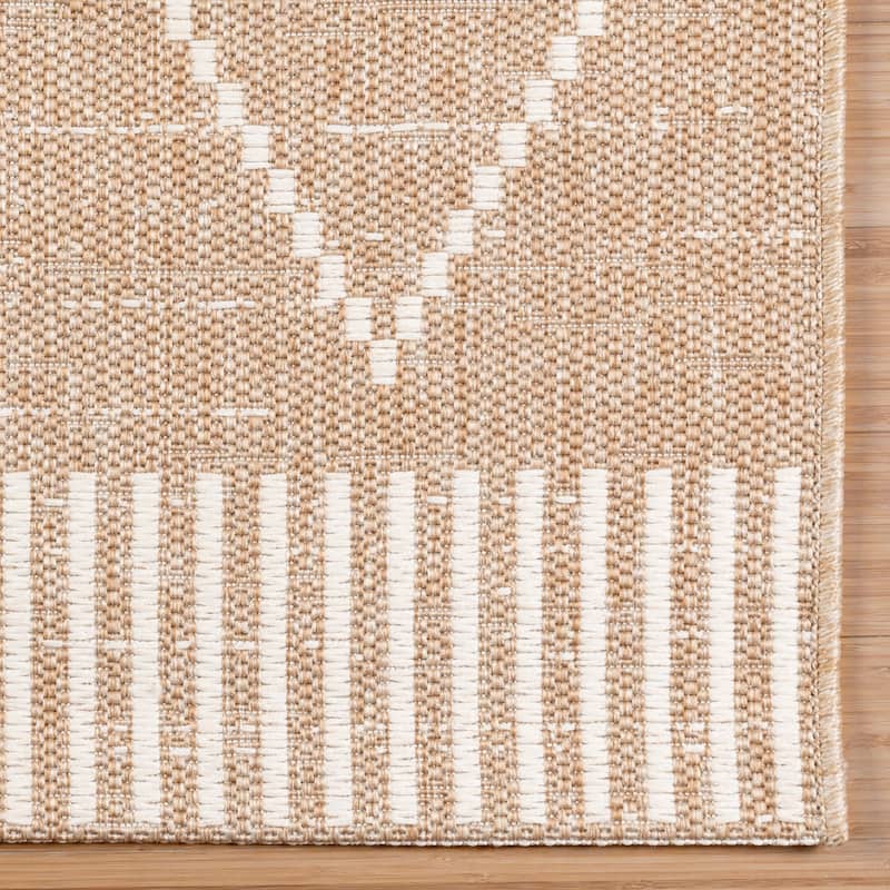Gertmenian Ringley Luxury Thick Polypropylene Flatwoven Indoor/Outdoor Area Rug Collection