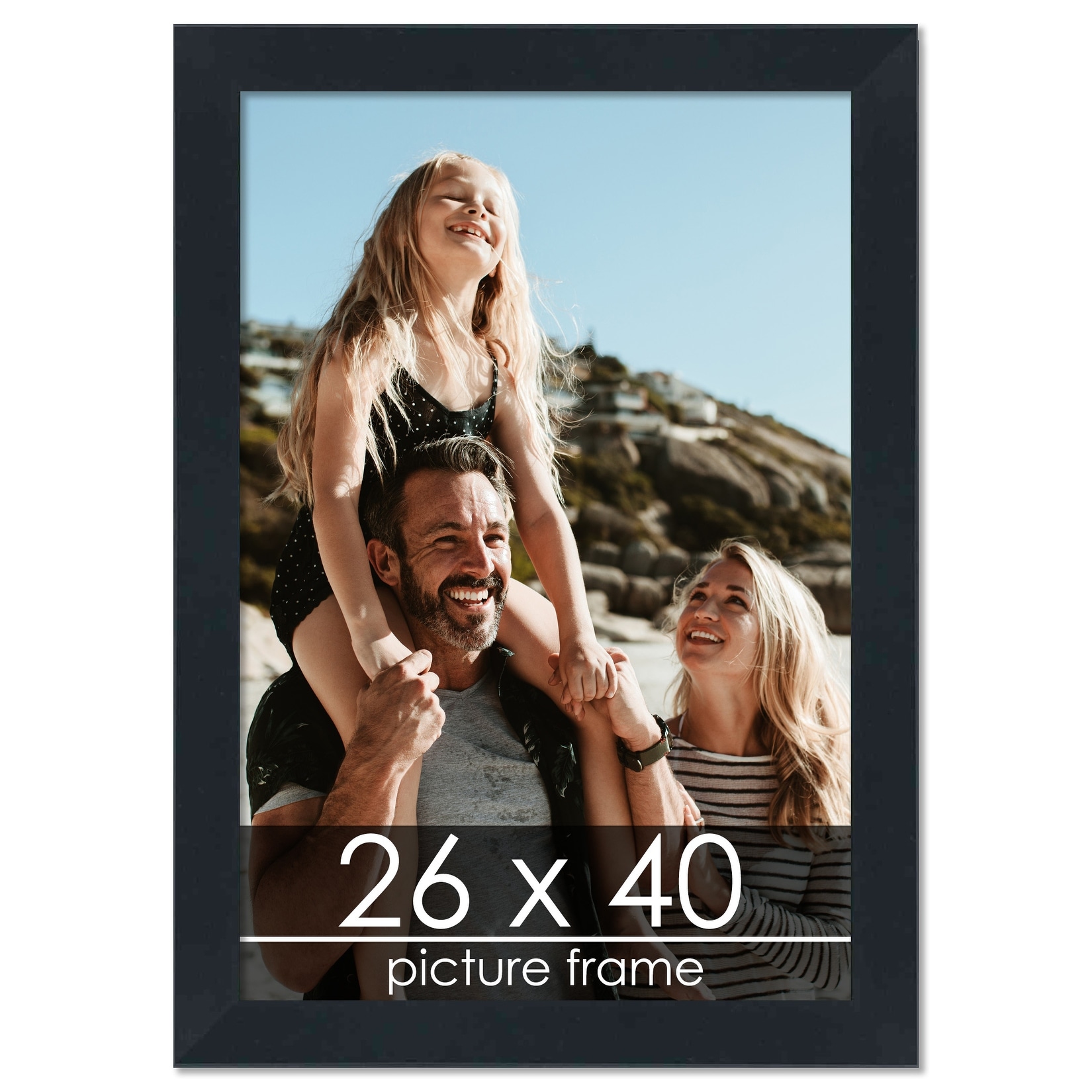Poster Palooza 20x20 Frame Black Solid Wood Picture Frame Includes UV  Acrylic, Foam Board Backing & Hanging Hardware