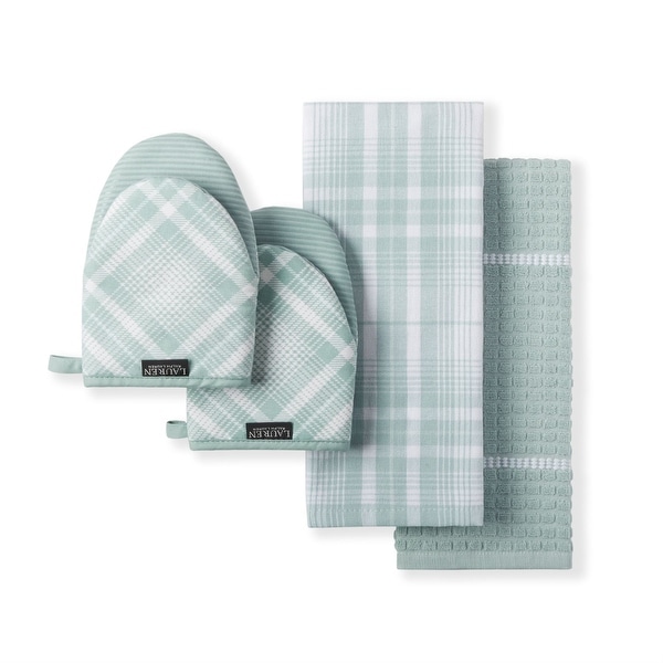 Polo Ralph Lauren Roman Plaid Kitchen Towel and Mini Mitt - Thumbnail 3