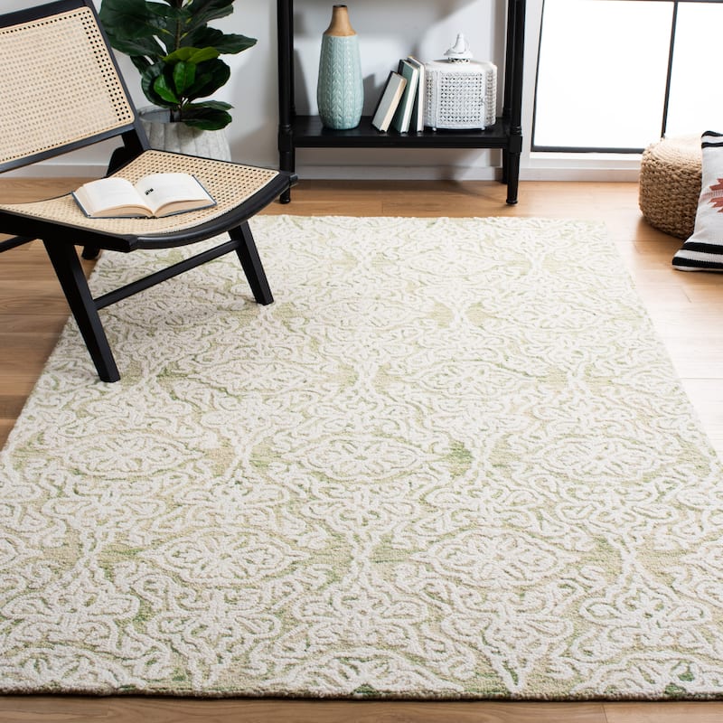 SAFAVIEH Handmade Blossom Mahalia Modern Floral Wool Rug