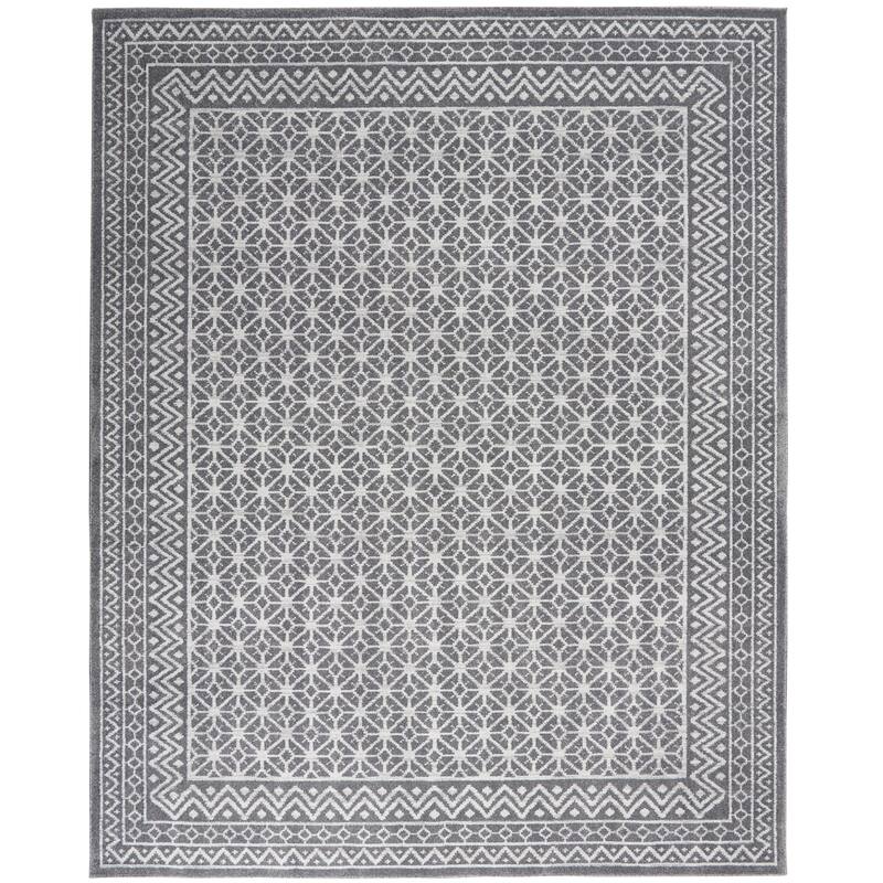 Carson Carrington Rantorp Moroccan Charcoal/Silver Area Rug
