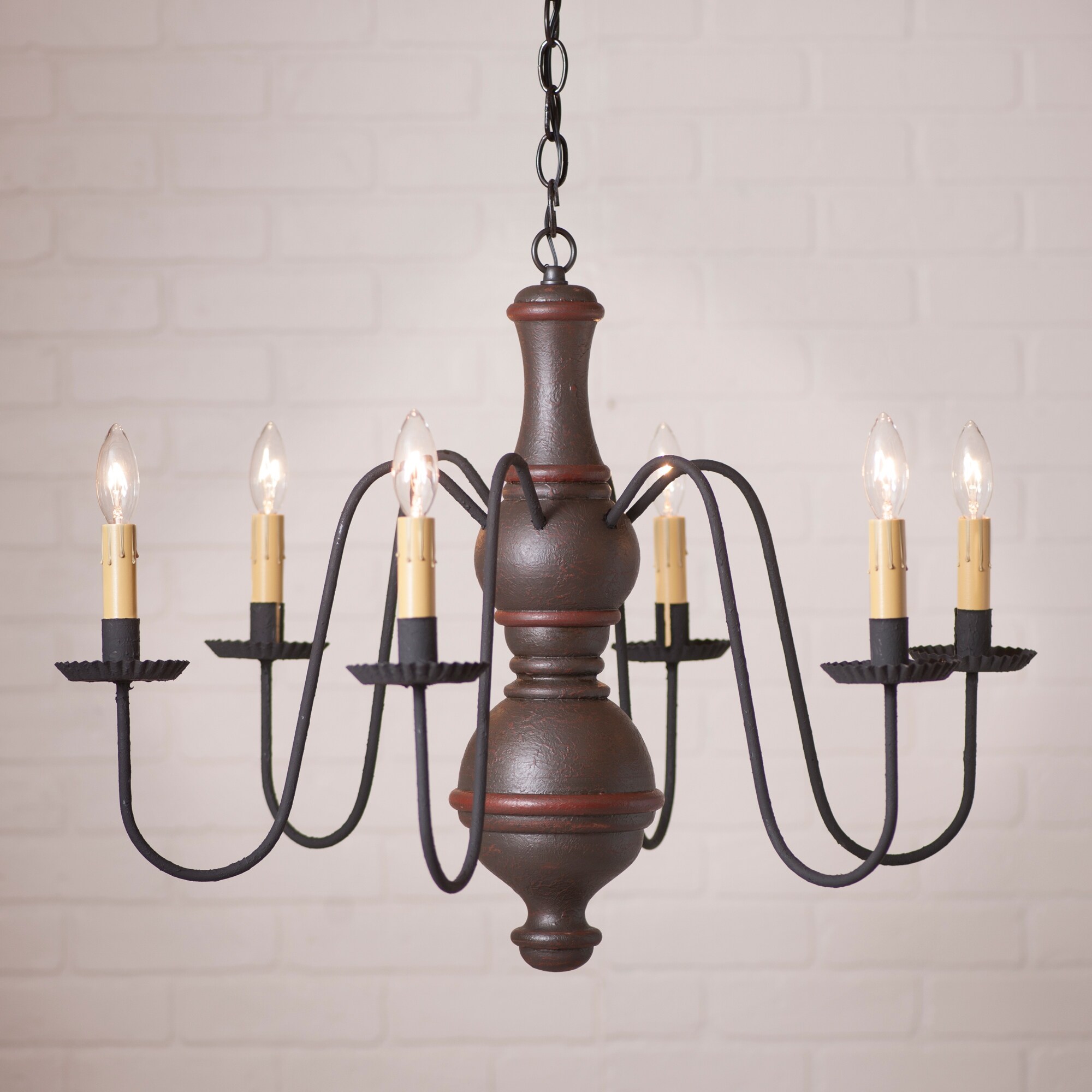 Irvin's Country Tinware Large Chesterfield Chandelier in Americana Espresso - 20.5 X 27 X 27 inches - Chandeliers For Bedrooms by Overstock.com