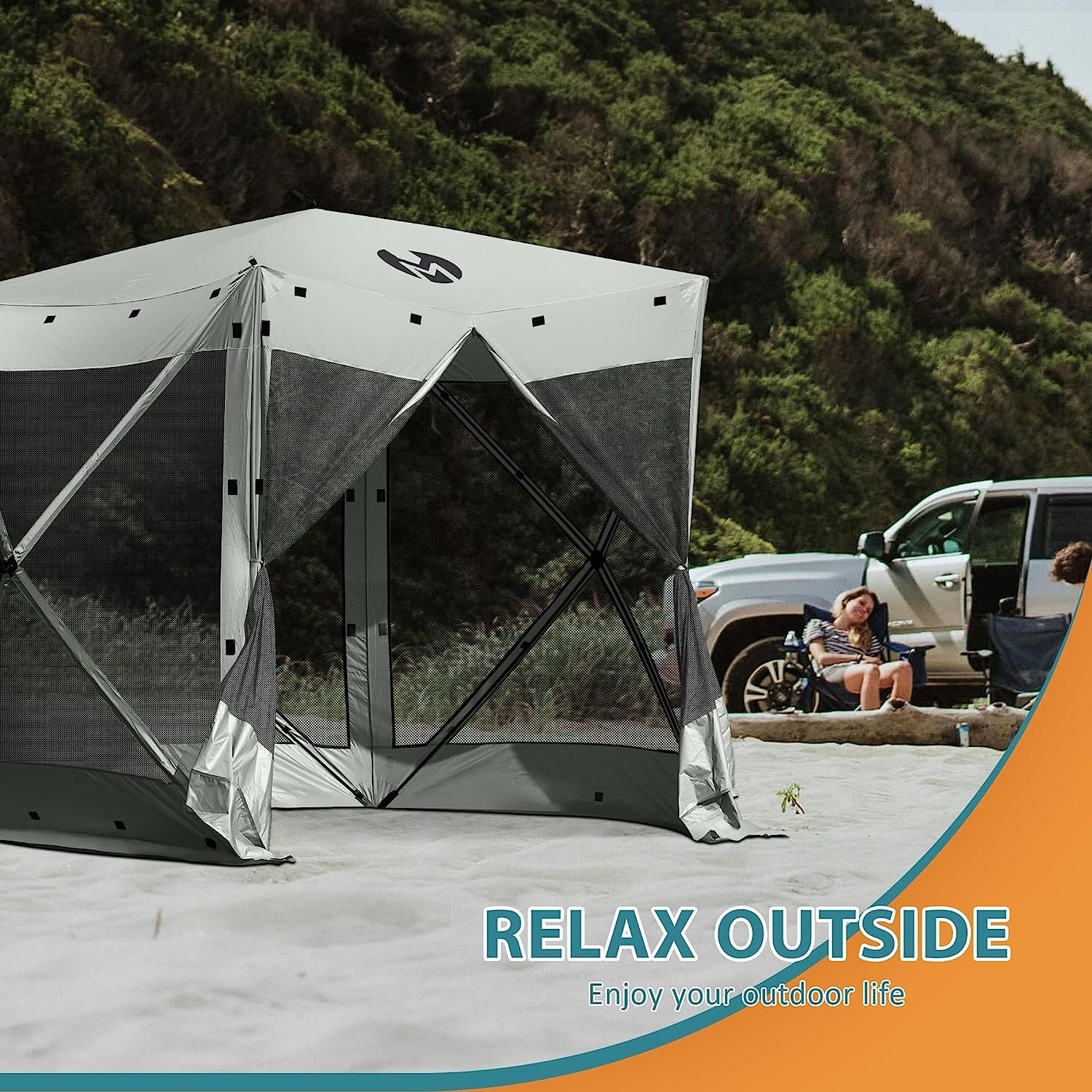 Exacme Portable Gazebo Pop up Tent for Camping Outdoor Four Sides