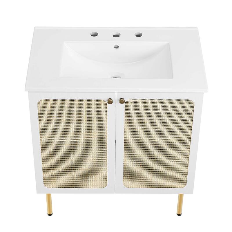 Chaucer 18"/24"/30"/36"/48"Single Basin/48" White Basin Bathroom Vanity