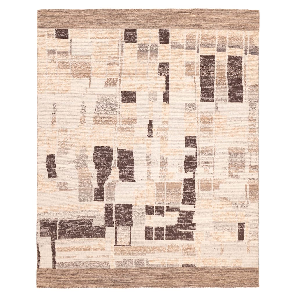 ECARPETGALLERY Hand-knotted Tangier Ivory Wool Rug - 8'0 x 9'10