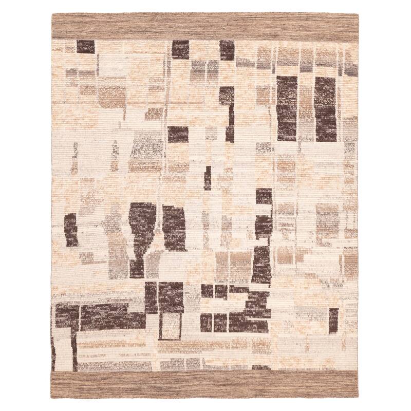 ECARPETGALLERY Hand-knotted Tangier Ivory Wool Rug - 8'0 x 9'10