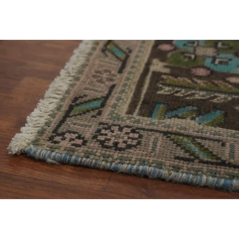 Hand Knotted Oriental 100% Wool Carpet Traditional Floral Beige & Ivories Tabriz Area Rug - 9' 3'' X 6' 5''