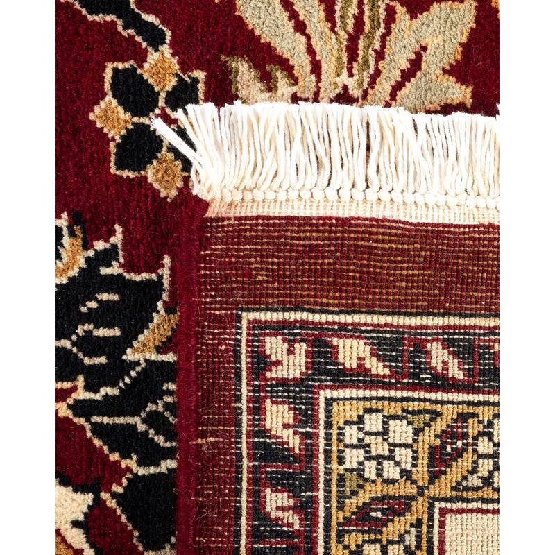 Overton Hand Knotted Wool Vintage Inspired Traditional Mogul Red Area Rug - 8' 2" x 10' 1"