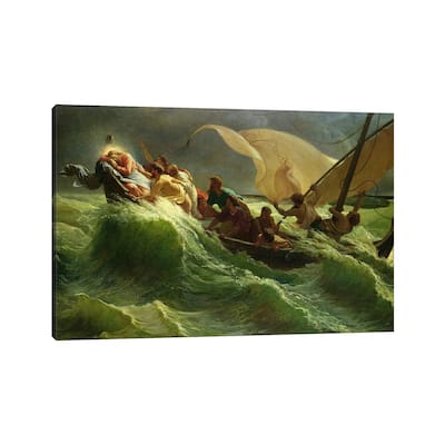 iCanvas "Christ Asleep in his Boat" by Jules Joseph Meynier Canvas Print