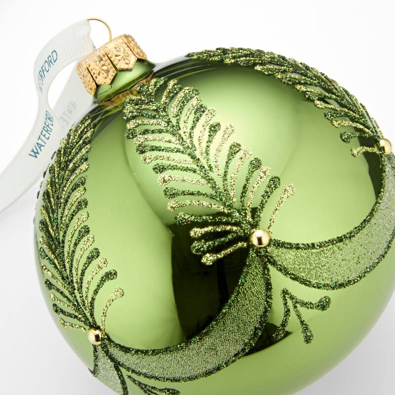 Waterford Holiday Heirlooms Green Bauble Ornament