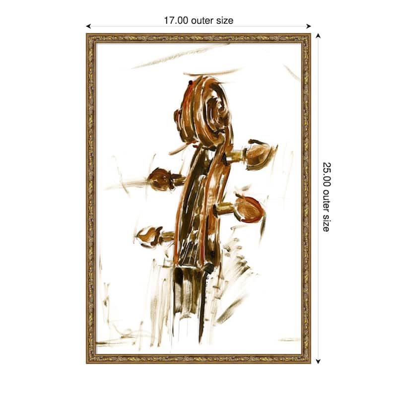 Instrumental No. 3 by Ethan Harper Wood Framed Wall Art Print - Belvedere Bronze