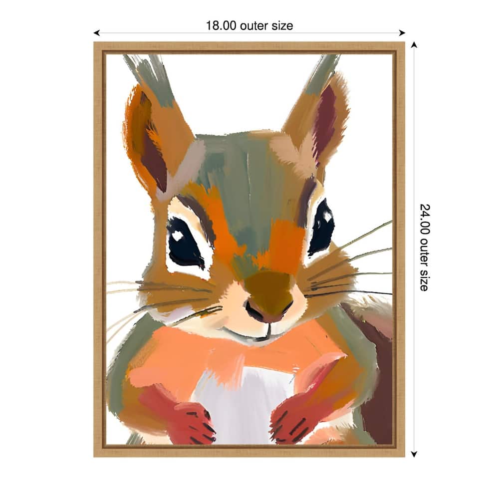 Squirrel by Ohkimiko Framed Canvas Wall Art