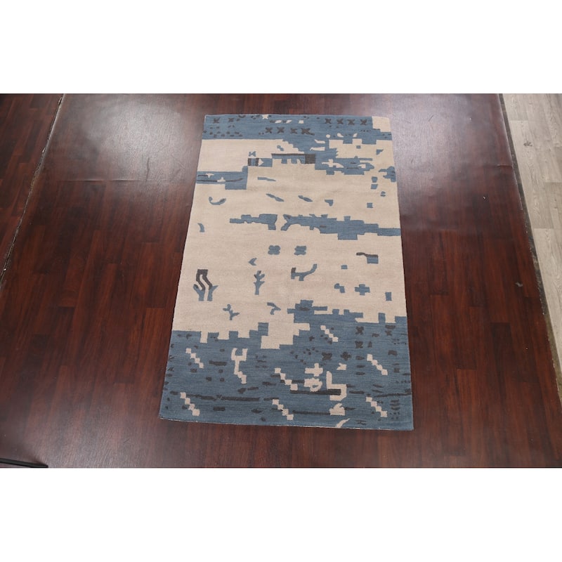 Abstract Modern Oriental Wool Area Rug Hand-tufted Decorative Carpet - 5'0" x 8'0"