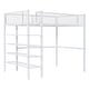 preview thumbnail 8 of 11, Artsy Twin Size Metal Loft Bed with 4-Tier Shelves and Storage, White