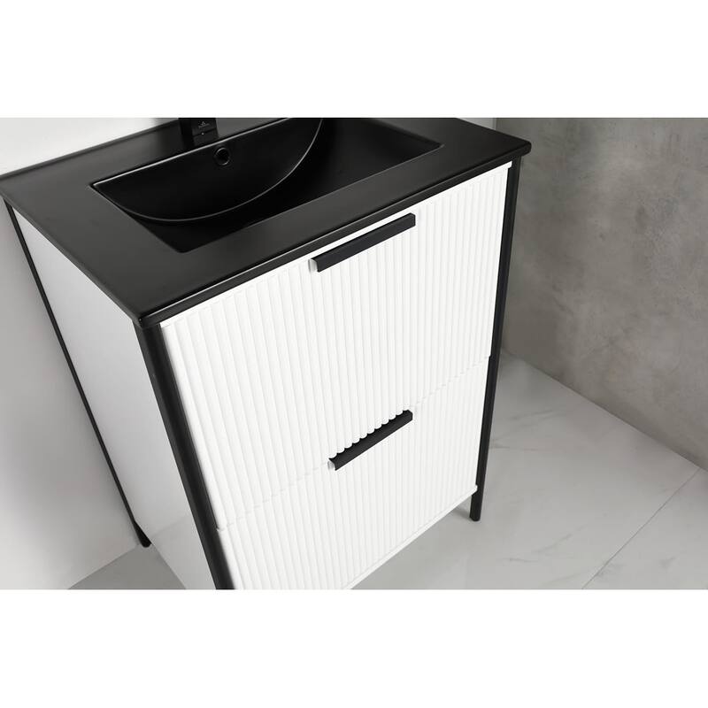 Blossom 24 Inch All Wood Freestanding Bathroom Vanity with Sink