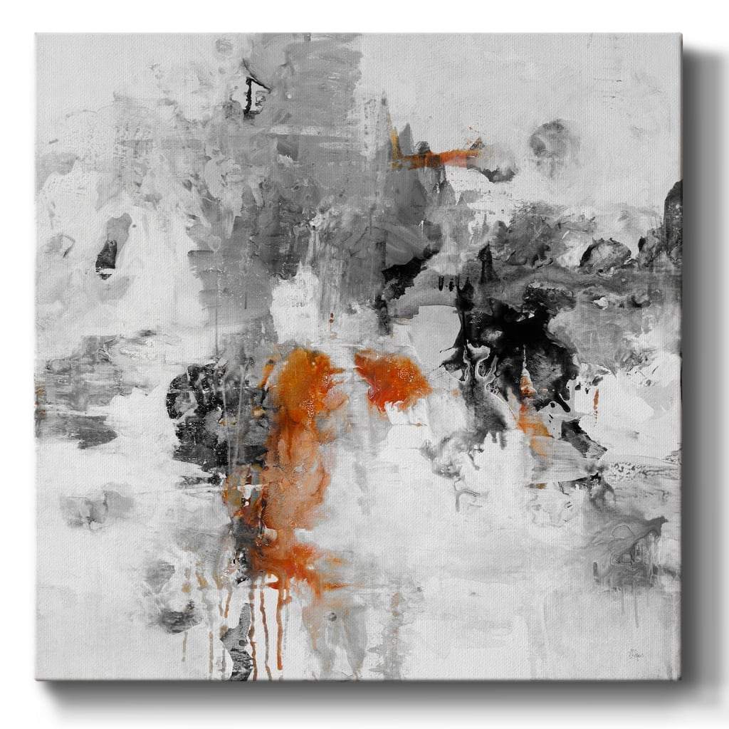 Burnt Orange Grey-Gallery Wrapped Canvas