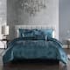 Riverbrook Home Turin Crinkled Velvet 7-piece Comforter Set - Blue - Queen