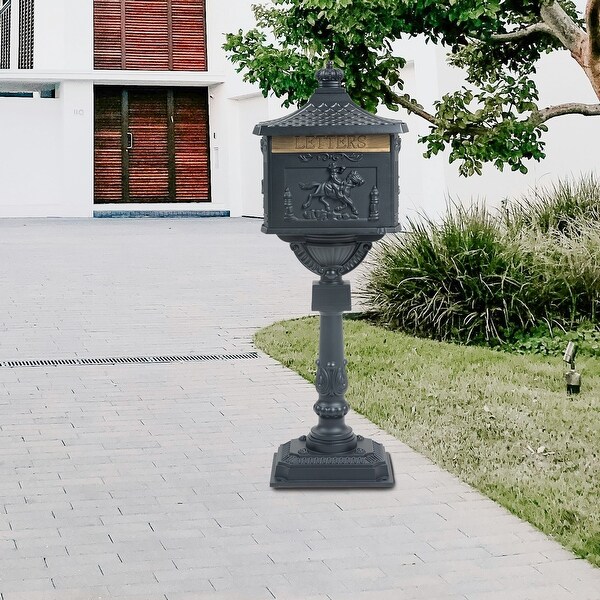 Mailbox Cast Aluminum Mail Box Postal Box Security Heavy