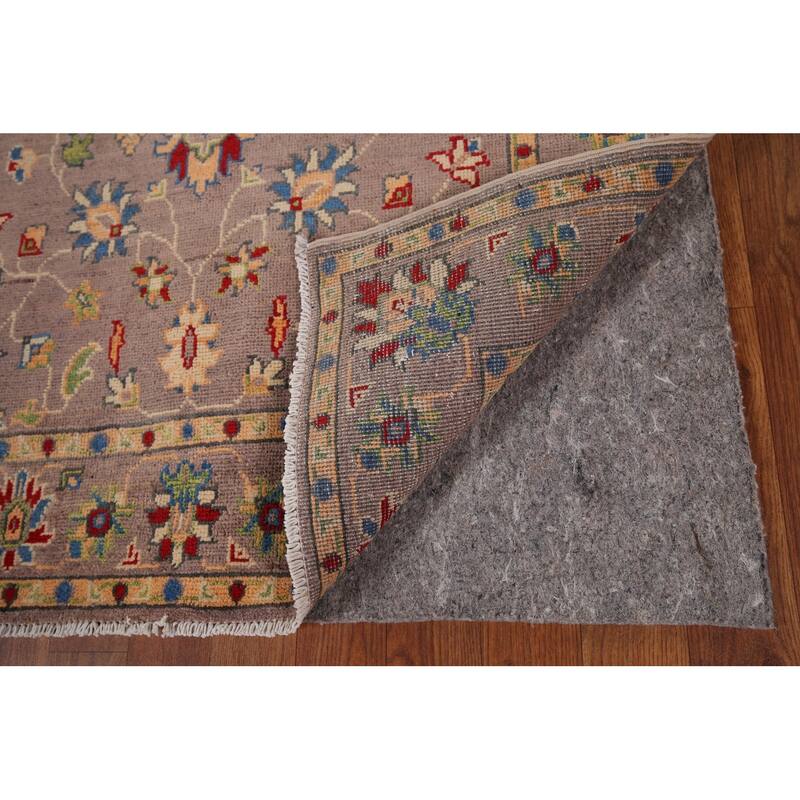 Brown Floral Oushak Oriental Accent Rug Hand-Knotted Wool Carpet - 3'4" x 5'2"