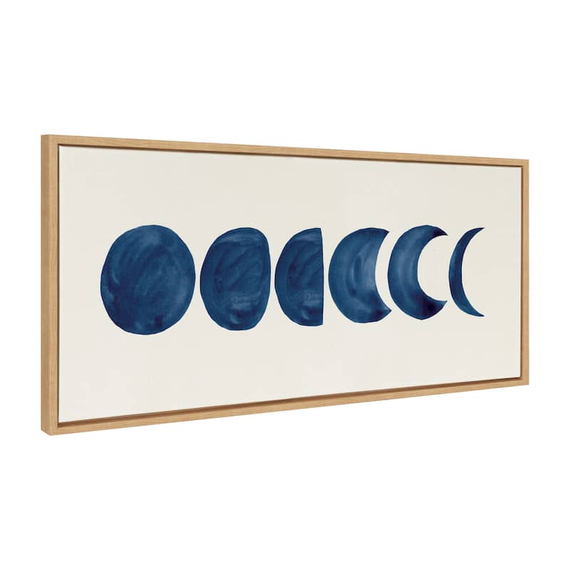 Kate and Laurel Sylvie Moon Framed Canvas by Teju Reval of SnazzyHues
